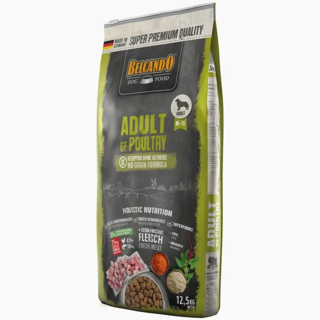 Belcando Adult GF Poultry Ξηρά Τροφή Χωρίς Σιτηρά για Ενήλικους Σκύλους Μεσαίων & Μεγαλόσωμων Φυλών με Πουλερικά 12.5kg