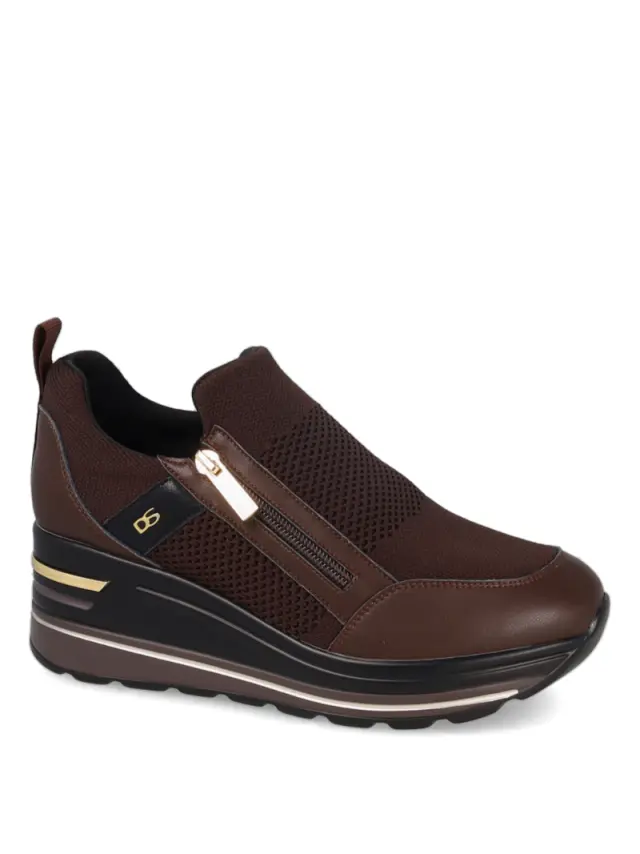 Donna Serena Sneakers Γυναικείο δέρμα/ύφασμα Καφέ DSE/5719 TDM - 38 3
