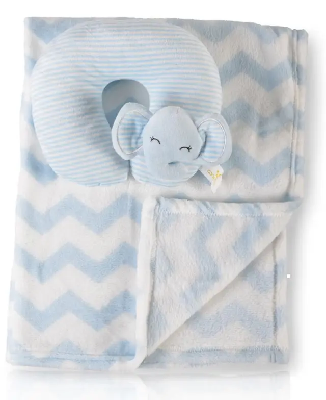 CANGAROO - Baby Blanket 90/75 cm with a pillow Sammy blue - 3800146267575 2