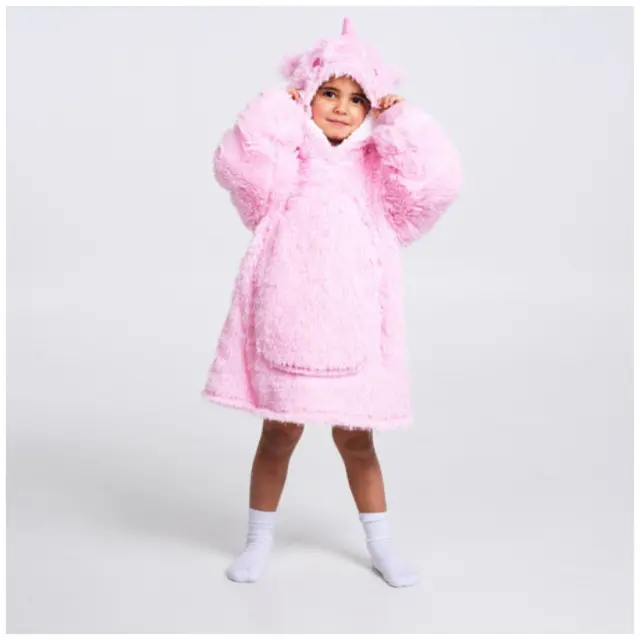 Κουβέρτα Noxxiez Hoodie Με Κουκούλα Και Μανίκια Unicorn 3-6 Ετών NX-CH305 3
