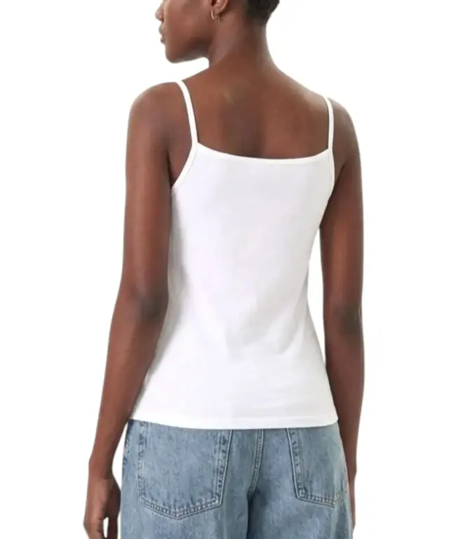 Calvin Klein - Γυναικείο Αμάνικο Crop Top Slim Fit LV047F259G-YAF Λευκό 2