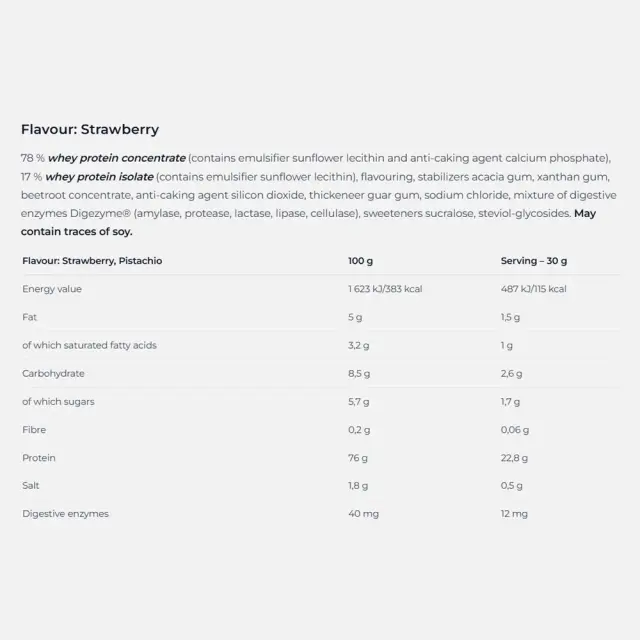 Nutrend 100% Whey Protein strawberry, 800-g 2