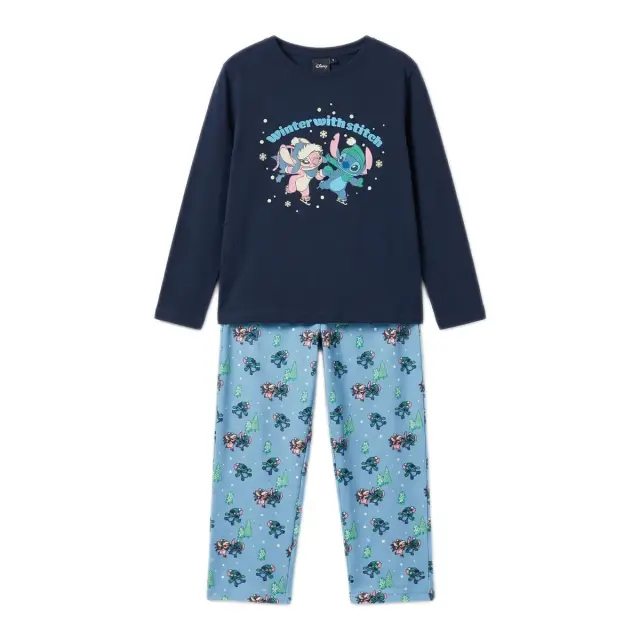 Admas Παιδική Πυτζάμα Κορίτσι Disney Winter With Stitch, Χρώμα Σκούρο Μπλε