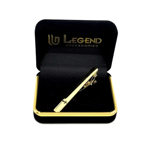 Ασημί Κλιπ Γραβάτας 6 cm με Σμάλτο – LGD-TC-128/6CM