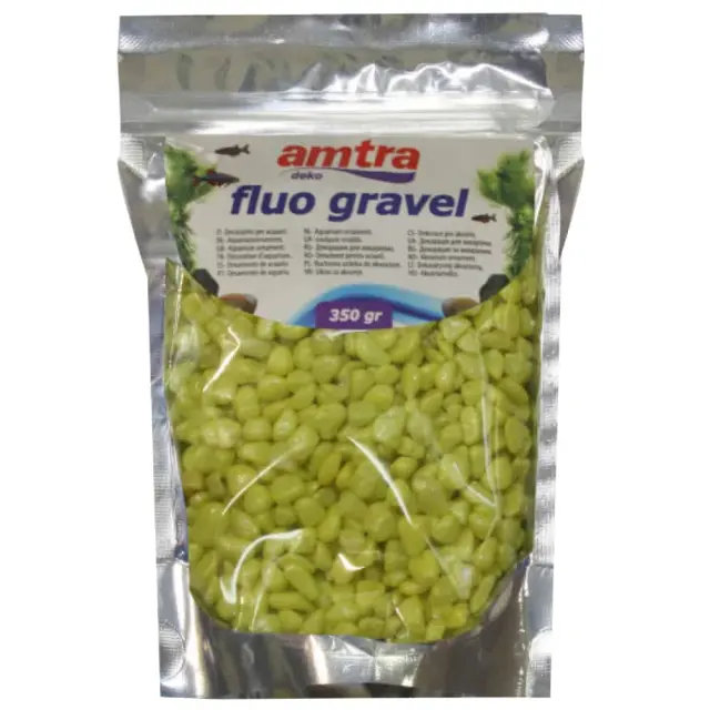 Amtra Fluo Gravel Διακοσμητικό Χαλίκι Κίτρινο 350gr 2