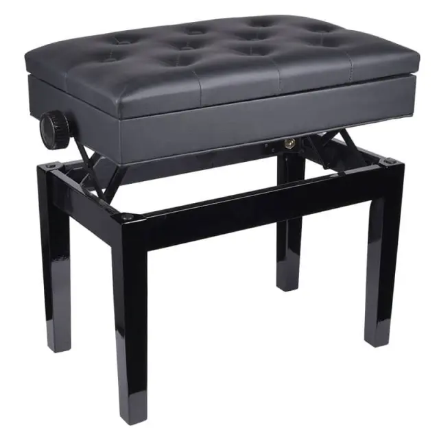 V-TONE BENCH 2 BK piano bench with storage compartment BLACK 3