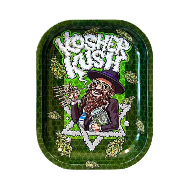 Best Buds Kosher Kush Metal Rolling Tray Small 14x18cm