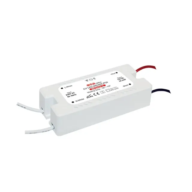 ΜΙΝΙ ΠΛΑΣΤΙΚΟ CV LED DRIVER 24W 230V AC12V DC 2A IP20 ΜΕ ΚΑΛΩΔΙΑ / MP24CV12