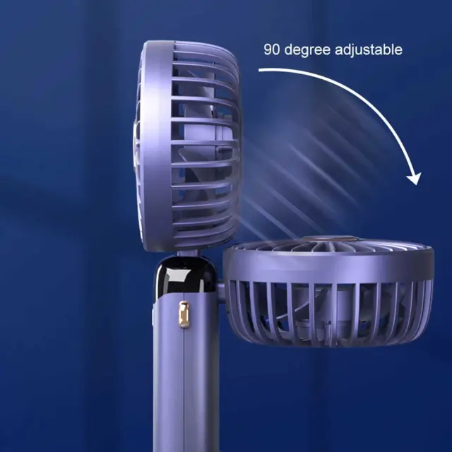 Techsuit - Handheld Fan (N15) - Foldable Design, Digital Display, Ultra Silent, 1800mAh - Green 3