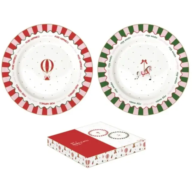 Easy Life Christmas Twist Σετ Πιάτων Φαγητού Πορσελάνης 2τμχ 27cm