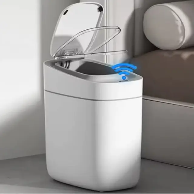 Delta Cleaning Πλαστικός Κάδος Απορριμμάτων με Σένσορα και Προσρόφηση 15lt Λευκό / ΚΠΣ15Λ 3