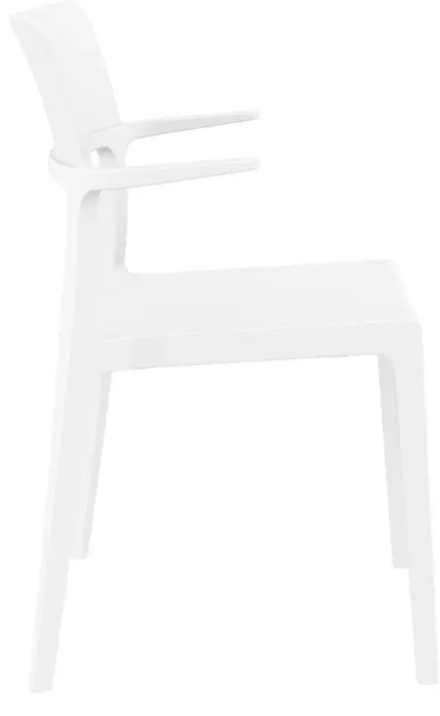 Πολυθρόνα Στοιβαζόμενη PLUS Λευκό PP 58x55x84cm 3