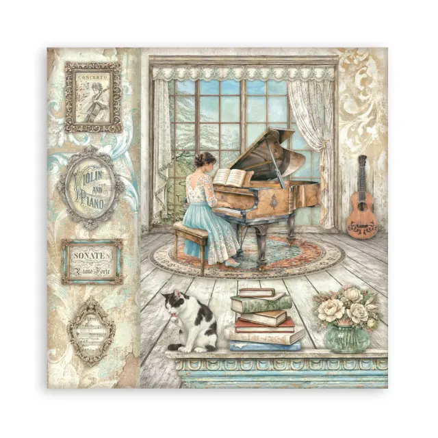 Χαρτιά scrapbooking 22τεμ, 20.3×20.3cm Stamperia, Symphony 2