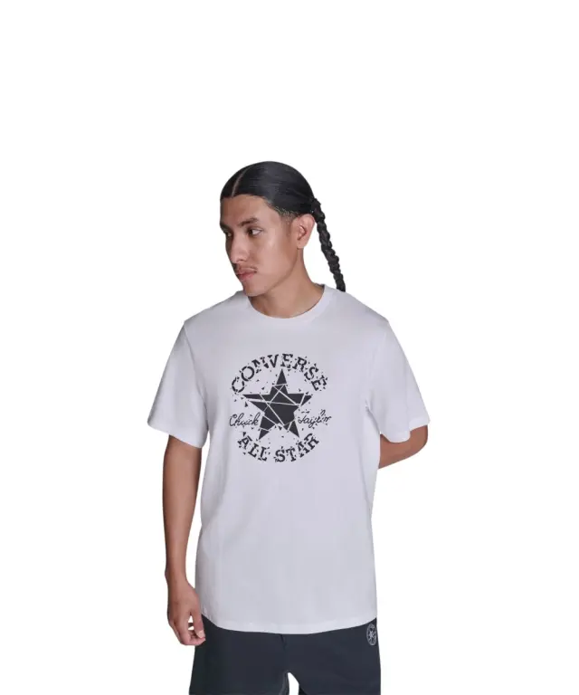 Converse - Ανδρικό T‑shirt Broken Glass CVM6T087-100 Λευκό - M