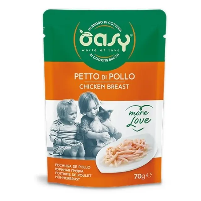 Oasy Cat More Love Φακελάκι Κοτόπουλο 70gr Μονόχρωμο