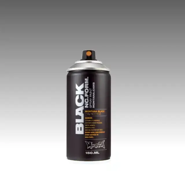 Montana Black Spray Paint 150ml Outline Silver