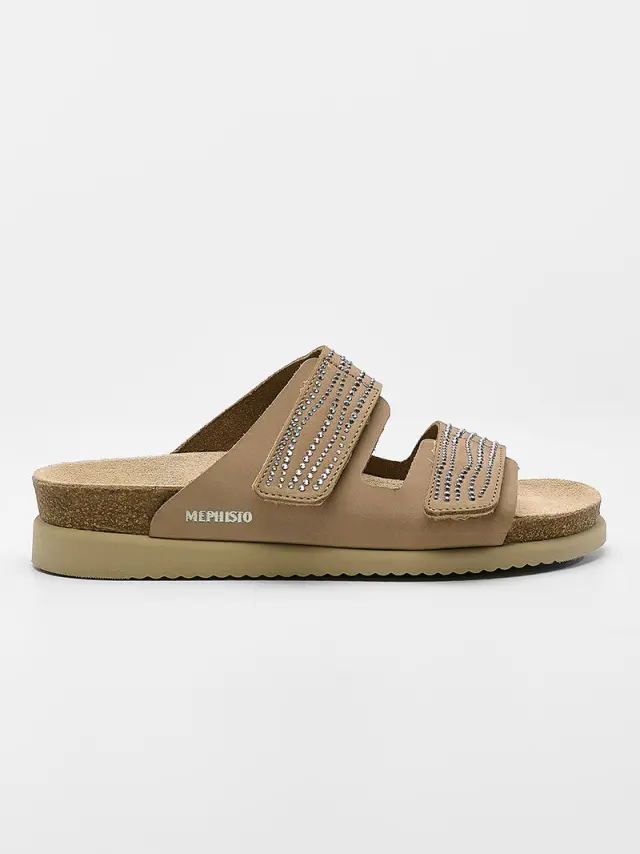 Mephisto Παντόφλες Γυναικείο δέρμα Μπεζ MEP/HALMA SPARK L/TAUPE 3