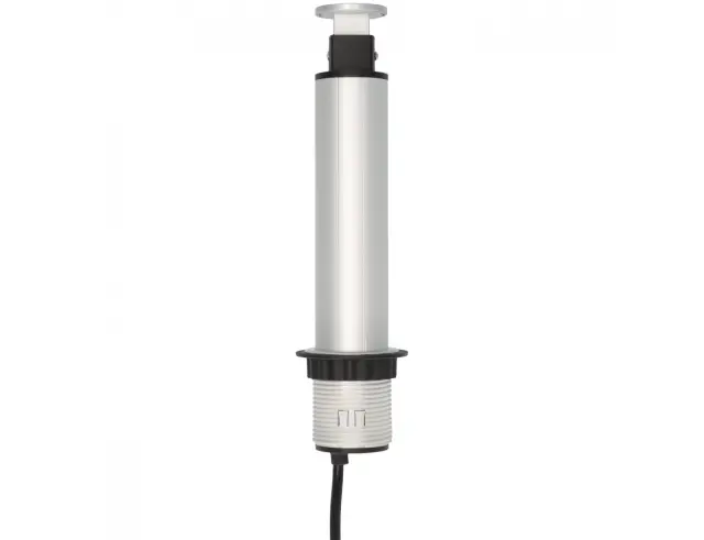 Brennenstuhl Tower Power USB-Charger Desktop Extension Lead 3-way with 2-port USB charger 2m H05VV-F 3G1,5, fully retracts into the desk (1396200013) (BNN1396200013) 3