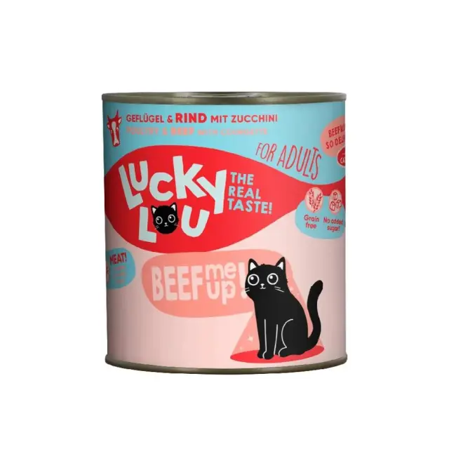 Lucky Lou LifeStage Adult Πουλερικά & Βοδινό (με Κολοκυθάκι) 800gr