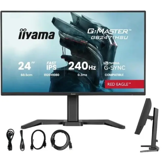 iiyama G-MASTER GB2471HSU-B1 computer monitor 60.5 cm (23.8") 1920 x 1080 pixels Full HD Black