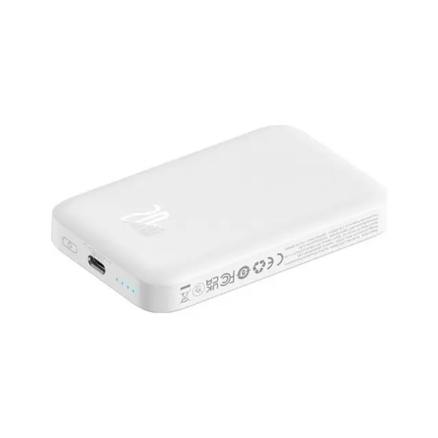 Baseus Magnetic Mini Air PPCXM06A 6000mAh 20W Power Bank with Simple Series USB-C Cable - White 2