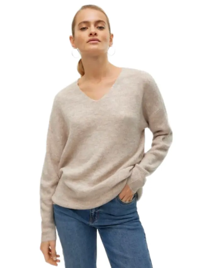Vero Moda γυναικείο πλεκτό πουλόβερ VMCREWLEFILE 10233357-1