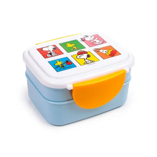 Puckator Σετ Δοχεία Φαγητού με κουτάλι & πηρούνι / Stacked Bento Lunch Box with Cutlery: Snoopy