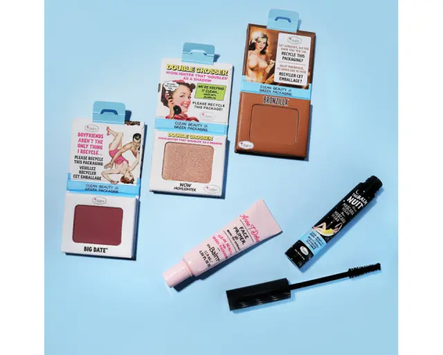 THEBALM TRAVEL BAG C&G FAVORITES 5PC (ATD PRIMER 11.8ML -THEBALM NUIT - BIG DATE 3G-BRONZILLA 3G- DOUBLE CROSSER 3G) 2