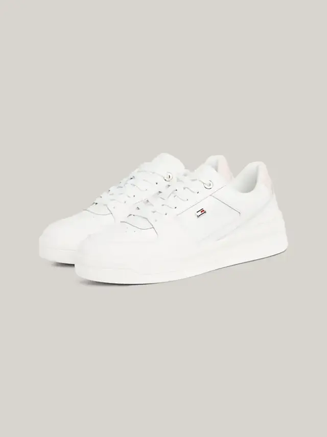 Tommy Hilfiger - Γυναικεία Sneakers Flag Basket FW0FW08081-0LA Εκρού 2