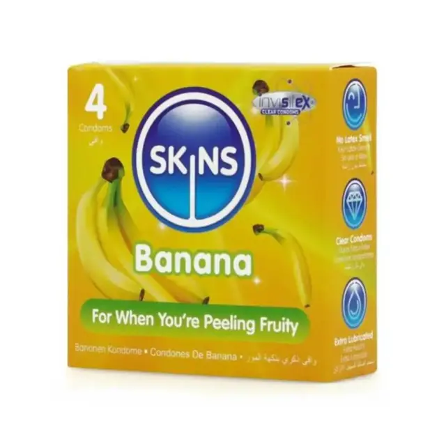 Skins Προφυλακτικά Banana 4τμχ