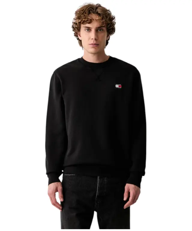 Tommy Hilfiger - Ανδρικό Φούτερ TJM Reg Badge Crew DM0DM23607-BDS Μαύρο