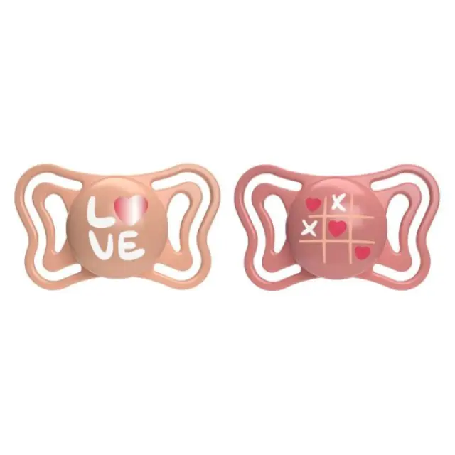 Chicco PhysioForma Light Πιπίλα Σιλικόνης Ροζ 16-36m Σομόν-Κοραλί 2τμχ