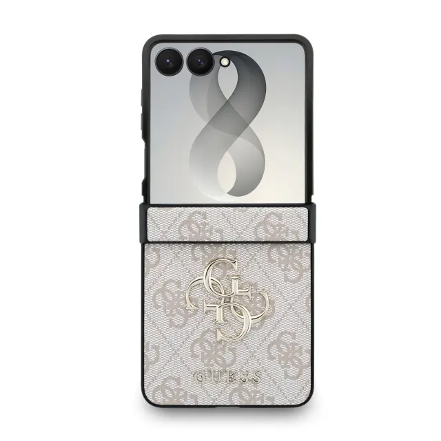 Guess PU 4G Metal Logo Case for Samsung Galaxy Z Flip 8 Pink 2