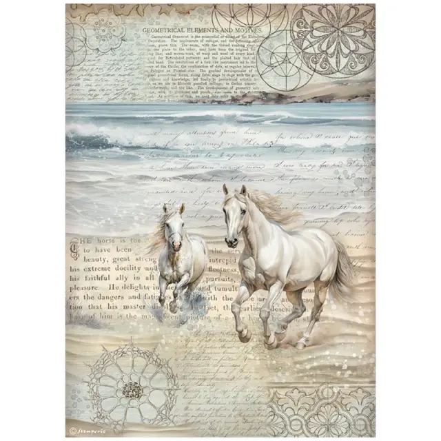 Ριζόχαρτο ντεκουπάζ Stamperia 21x29cm A4, SIlent Sea, Horse