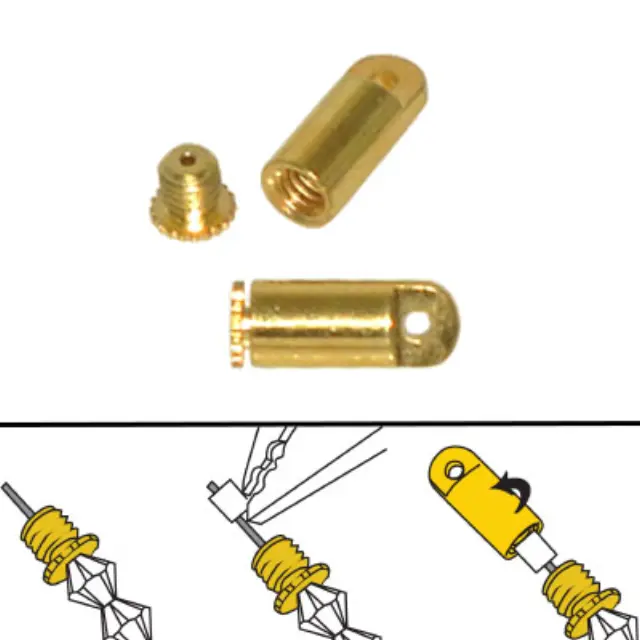 Bead Bandit Βιδωτός Ακροδέκτης - Gold Plated 10x3mm - 6τεμ