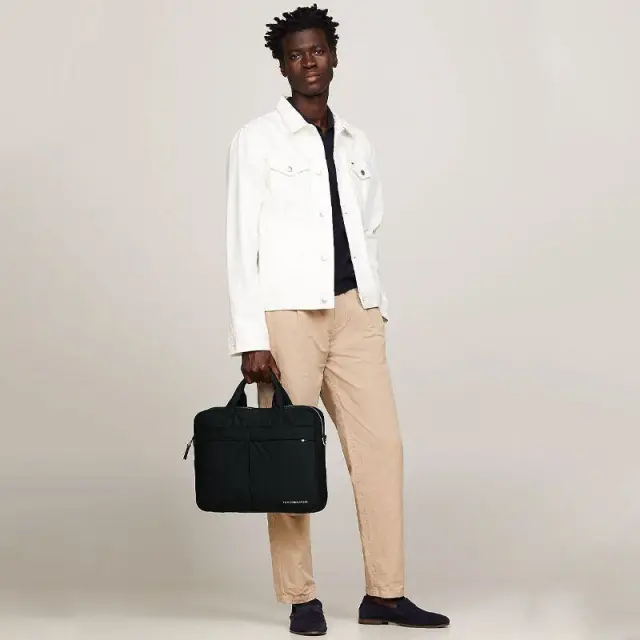Tommy Hilfiger - Ανδρικό Τσάντα Χαρτοφύλακας Signature Computer Bag AM0AM12215-BDS Μαύρο 2