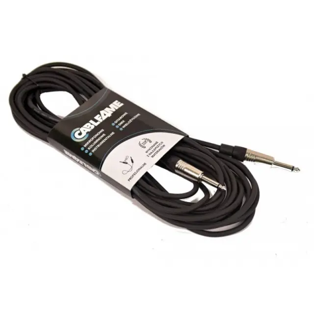 CABLE4ME 6.35mm Mono Jack Male - 6.35mm Mono Jack Male 10m