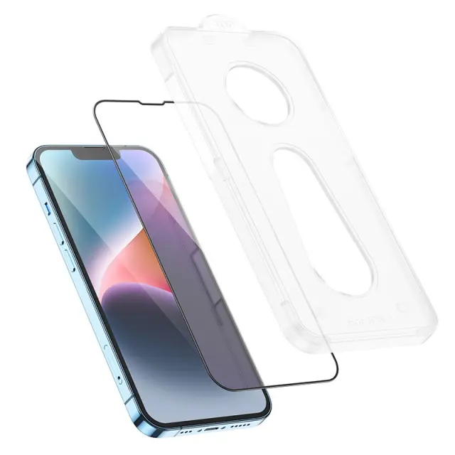Tempered Glass Hoco A33 9Η Full Screen Protection 0.33mm Apple iPhone 14 Plus 13 Pro Max με Οδηγό Εύκολης Τοποθέτησης