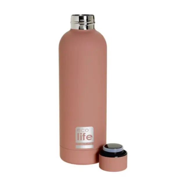 Ecolife® -Ανοξείδωτο Μπουκάλι Θερμός 500ml-Dusty Pink. 2