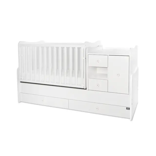 Lorelli Πολυμορφική κούνια - κρεβάτι "MiniMax New" 190/72 White Λευκό