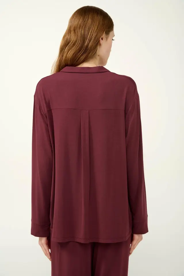 Vamp Γυναικεία Πιτζάμα Σεμιζιέ Micromodal Red Windsor - XL 3