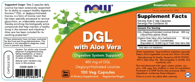 Now Foods DGL with Aloe Vera 2