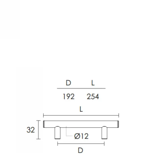 Λαβίτσα K192 Φ12 Ματ Νίκελ Conset Σειρά C579