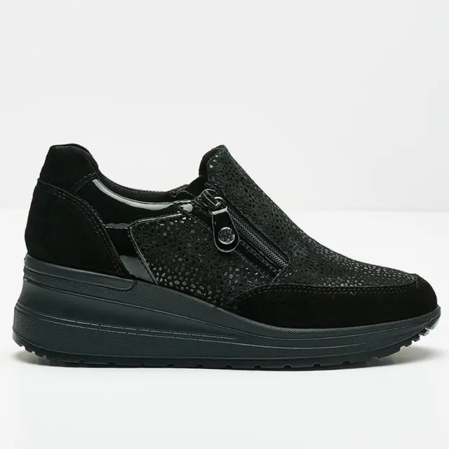 Imac Sneakers Γυναικείο δέρμα Μαύρο IMA/257950 NERO/NERO - 39