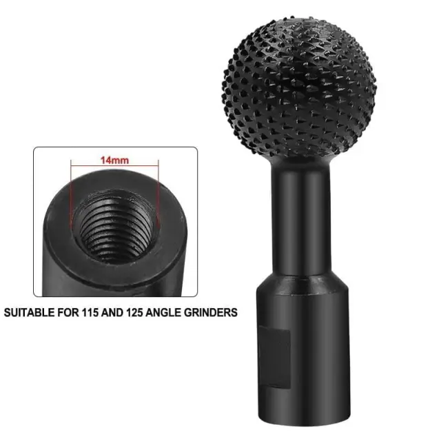 Ράσπα ξύλου στρογγυλή - Hotaitools spherical spindles for angle grinder 560184 3