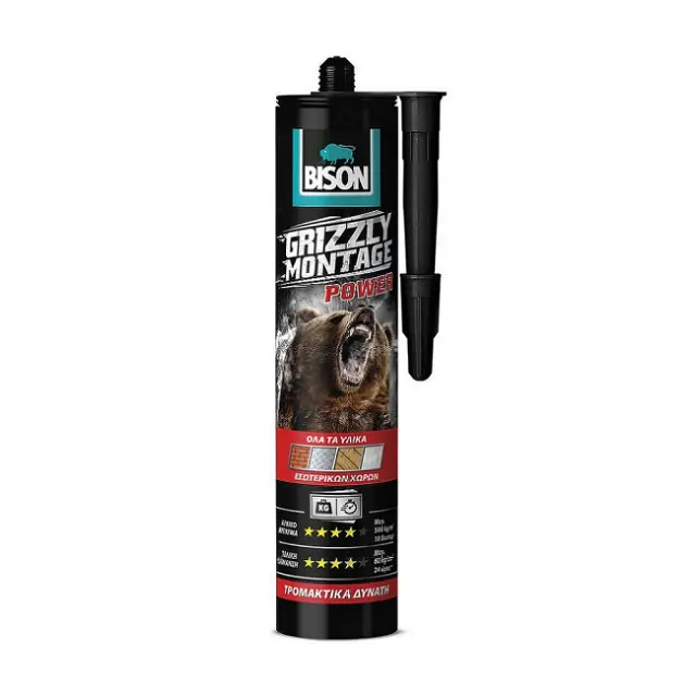 Bison grizzly montage power Κόλλα γενικής χρήσης κατασκευαστική σε Φύσιγγα 435gr Λευκή / 88.28554
