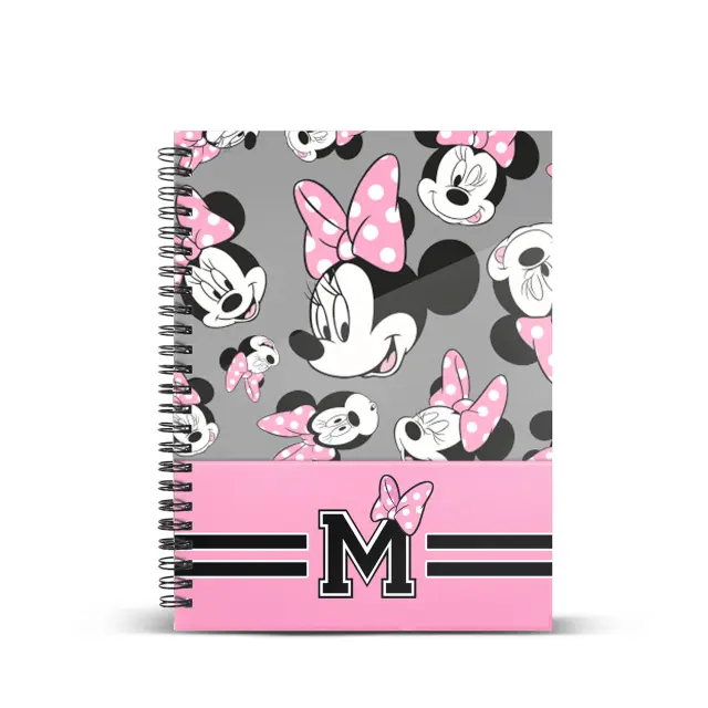 Τετράδιο με τετραγωνάκια MINNIE MOUSE GREY A5 NOTEBOOK GRID PAPER RIBBONS-04205