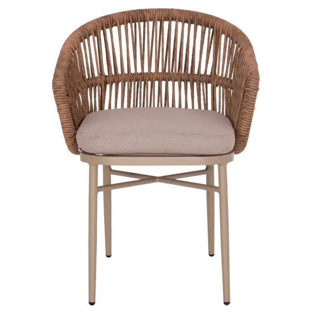 ΠΟΛΥΘΡΟΝΑ ΑΛΟΥΜΙΝΙΟΥ FB96265.03 ΚΑΠΟΥΤΣΙΝΟ- P.E.RATTAN ΣΕ ΦΥΣΙΚΟ 58x61x75Υεκ. 3