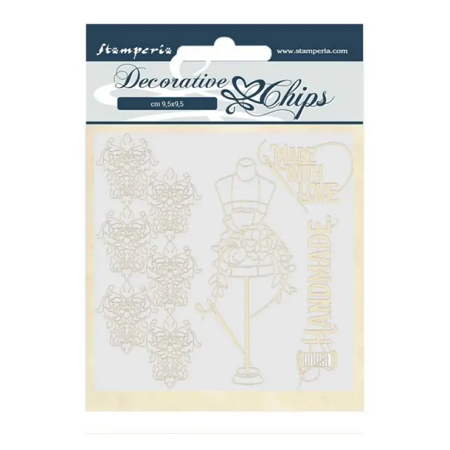 Chipboard Stamperia 14x14cm, Threads