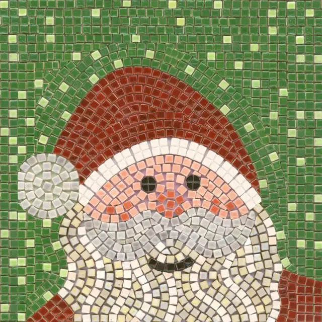 Σετ Με Μίνι Κεραμικές Ψηφίδες 20x20cm, Santa Claus